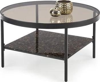 Konferenční stolek Halmar Wizard 80 x 80 x 44 cm černý mramor