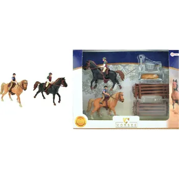 Figurka Teddies Žokejové koně s doplňky