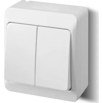 vypínač Famatel GALATEA Spínač sériový č.5 IP44 5332-02 bílá / kolébka bílá