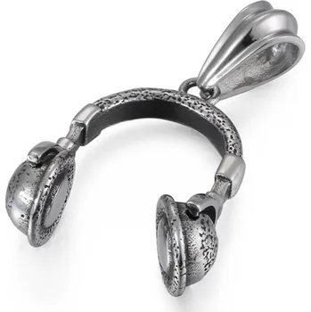 Přívěsek Přívěsek nerezová sluchátka, pro DJ's, spolupiloty, zvukaře, navigátory Stříbrná