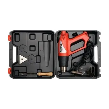 Horkovzdušná pistole opalovací pistole 2000W s příslušenstvím a regulací teploty a vzduchu,