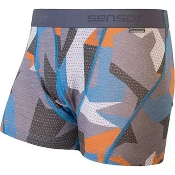 SENSOR MERINO IMPRESS pánské trenky modrá/camo Velikost: XXL