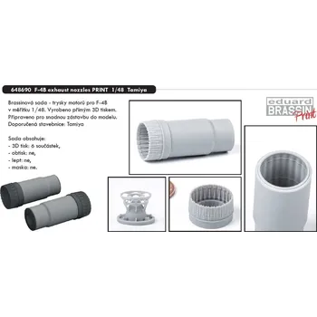 Plastikový model Eduard 1/48 F-4B exhaust nozzles PRINT (TAMIYA)