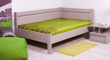 Postel Tina rohová masiv buk HP masiv nábytek 90x200cm