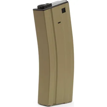 CYMA Kovový zásobník pro M4,M16 na 150 ran - tlačný, TAN