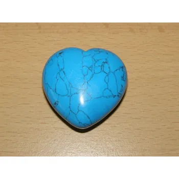Drahý kámen Tyrkenit - Masážní kámen - srdce - khs96