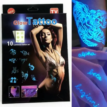 Gadget Svítící UV tetování 10ks