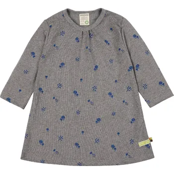 Dívčí šaty Dívčí šaty s dlouhým rukávem Co najdu v lese - šedivá loud + proud Velikost: 110/116