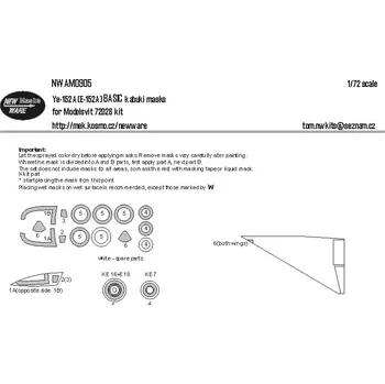 Plastikový model New Ware 1/72 Mask Ye-152A (E-152A) BASIC (MSVIT 72028)
