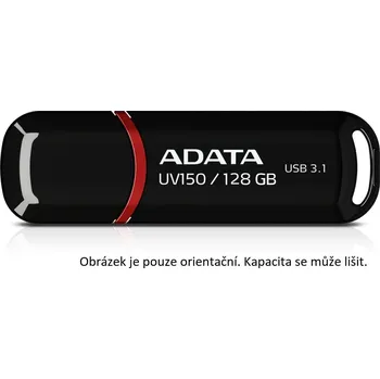 USB flash disk ADATA Flash Disk 32GB UV150, USB 3.1 Dash Drive (R:90/W:20 MB/s) černá