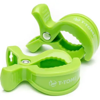 Držák na kočárek T-TOMI Kočárkové kolíčky, green / zelená