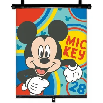 Roleta SEVEN Sluneční clona Roletka Mickey Happy Plast, Polyester, 1 ks 36x45 cm