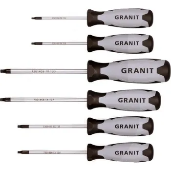 Skříňka na nářadí Sada TORX šroubováků Granit BLACK EDITION 6 ks šroubováky T10, T15, T20, T25, T27, T30