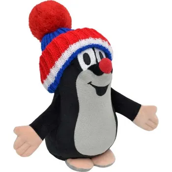 Moravská Ústředna Brno Krtek mluvící 20 cm, trikolora/červený kulich