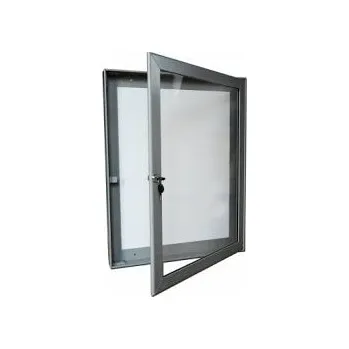 Hliníková magnetická informační vitrína - Křídlo do strany, hloubka 40 mm, 12xA4