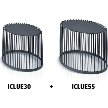 PROSPERPLAST Set 2 univerzálních oválných košů CLUBO 30+55l antracit