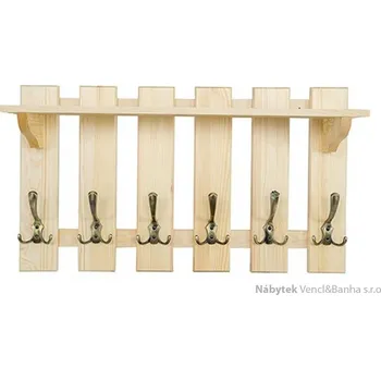 Věšák dřevěný závěsný věšák z masivního dřeva borovice WS108 pacyg