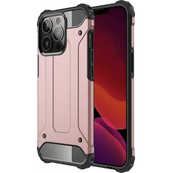 Pouzdro na mobilní telefon Super odolný "Armor" kryt pro iPhone 13 Pro - růžovozlatý