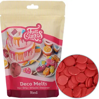 FunCakes Deco Melts 250 g, červená