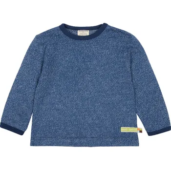 Chlapecké tričko Dětské triko s dlouhým rukávem Tmavě modrá melír loud + proud Velikost: 62/68