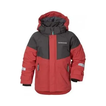 Didriksons Lun JR červená-hnědá 503825-459 vel. 90; Červená bunda + DÁREK DLE VÝBĚRU!