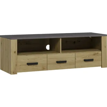 Televizní stolek Eoshop RTV stolek LX, dub artisan / šedá, lamino