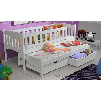 Dětská postel Dřevěná rozkládací dvojpostel z masivu borovice Amelka Meblano