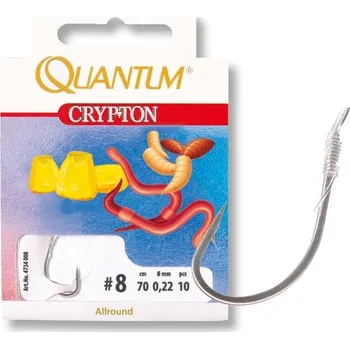 Rybářský háček Návazec quantum Crypton allround 10ks vel. 10 / 0,20mm / 0,7m