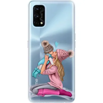 Pouzdro na mobilní telefon Odolné silikonové pouzdro iSaprio - Kissing Mom - Blond and Boy - Realme 7 Pro