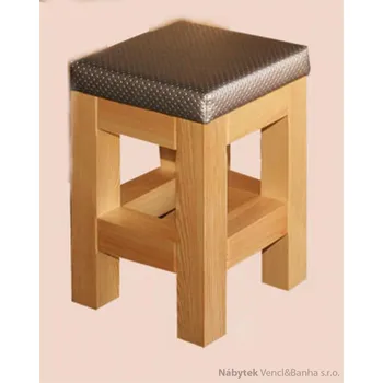 Jídelní židle dřevěný polstrovaný taburet Del Sol z masivního dřeva borovice drewfilip 12