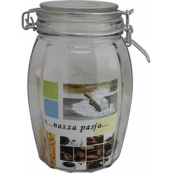 Dóza na potraviny Dóza s pákovým uzávěrem 1,1 l - pásky