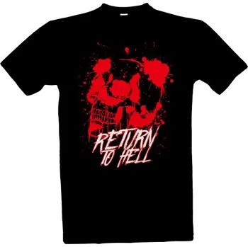 Tričko s potiskem Lebka s krví pánské