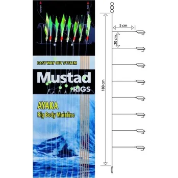 Rybářský háček T89-12, Bait Catcher Rig Mustad, montáž 8 háčků