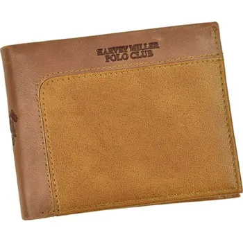 Peněženka Pánská malá kožená peněženka Harvey Miller Polo Club 1711 992 hnědá | KabelkyproVas.cz
