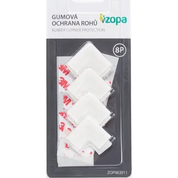 Dětský bezpečnostní prvek ZOPA Gumová ochrana rohů Off White 8 ks