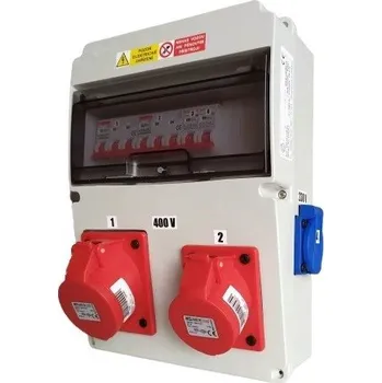 Rozvaděč Stavební rozvaděč s jističi SRZ 21306 - 2x400V/16A+32A 4P, 2x230V/16A, IP44