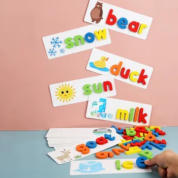 Dřevěná hračka DAALO Dřevěná abeceda s obrázky