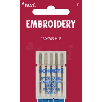 Nástroj na niť a příze Vyšívací jehly TEXI EMBROIDERY 130/705 H-E 5x90