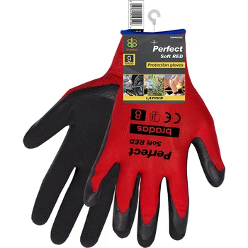 Pracovní rukavice TEXIM Pracovní rukavice PERFECT SOFT červené