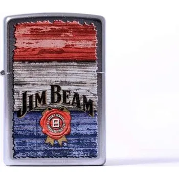 Zapalovač Zippo street chrom color Jim Beam red/white/blue 2003517