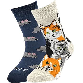 Dětské ponožky Kočka/myš (Velikost 20-24)