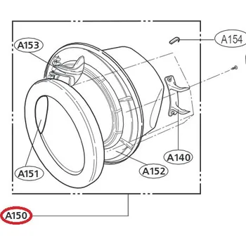Originální komplet dveří ADC73047703 pro pračku LG