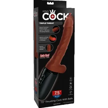 Vibrátor KCP 7.5 Thrusting w balls Brow,