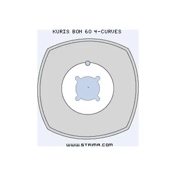 Řezný kotouč KURIS, WASTEMA Nůž kruhový KURIS BOM 60 4-CURVES BS