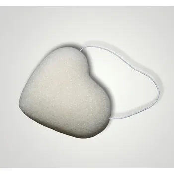 Konjac houbička bílá, tvar srdce