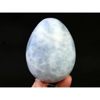 Přírodní kámen Vejce modrý kalcit (311g)