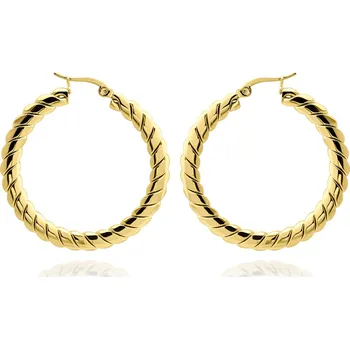 Náušnice BRUNOshop.cz Náušnice kruhy GROOVE GOLD