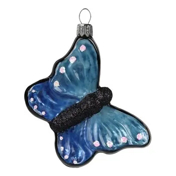 Skleněný motýl modrý