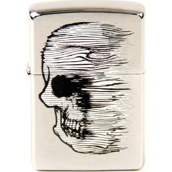 Zapalovač ZIPPO chrom gebürstet color "Skull Lined" 60004413