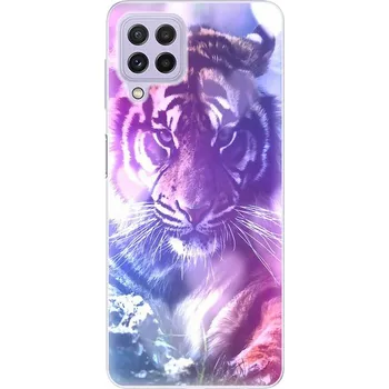 Pouzdro na mobilní telefon Odolné silikonové pouzdro iSaprio - Purple Tiger - Samsung Galaxy A22